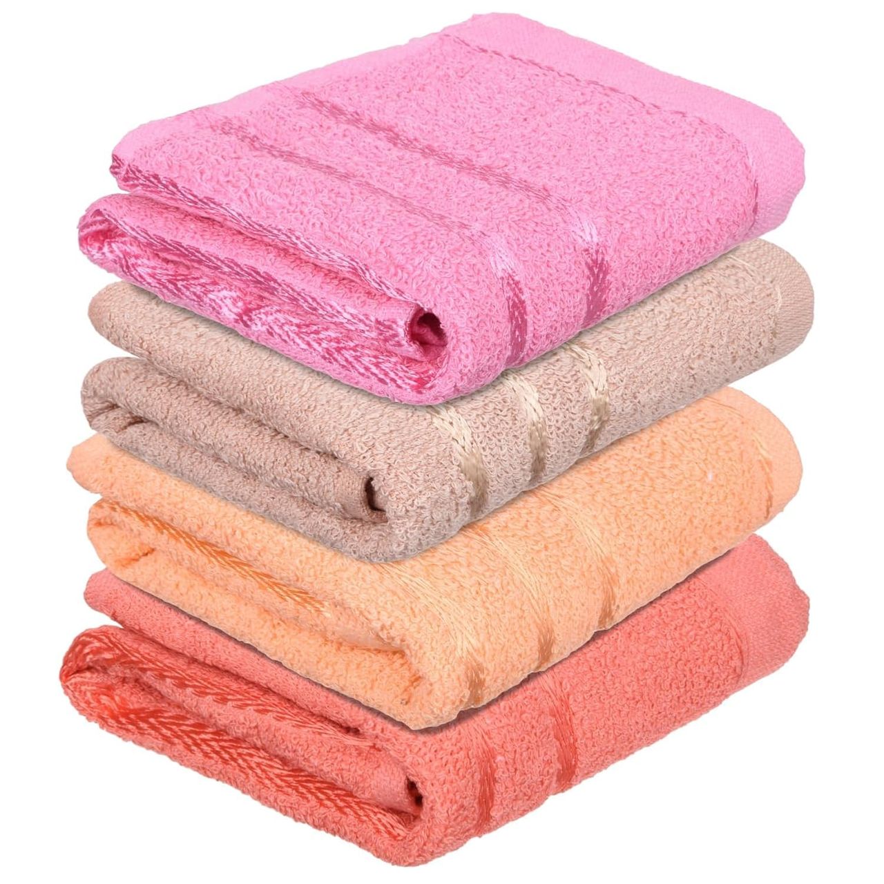 Kuber Industries Lining Face Towels for Facewash|Gym|Travel|Daily use|14x21 Inch|Pack of 4|Multi