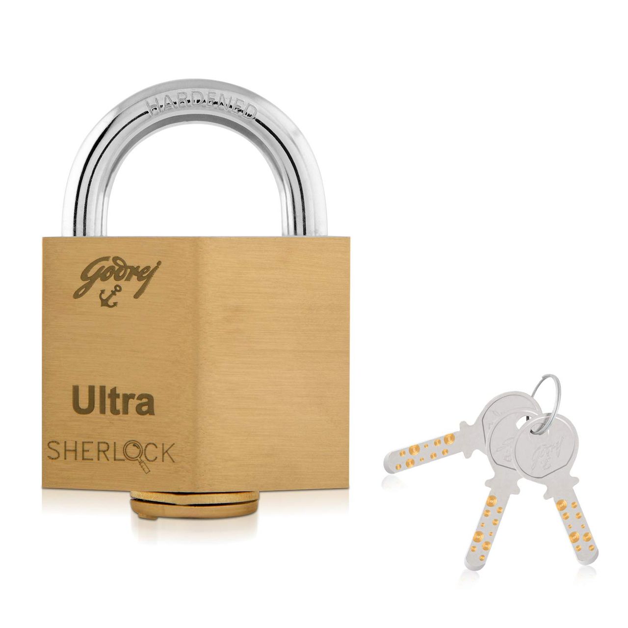 Godrej Ultra Sherlock 60mm Padlock | 3 Keys | Main Door, Gate, Tool Box | Blister Finish