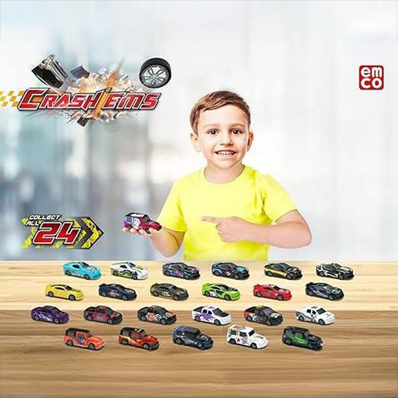 Crash Ems Pull Back Car | Racing Stunt Vehicle Toy | Pack of 1 Car