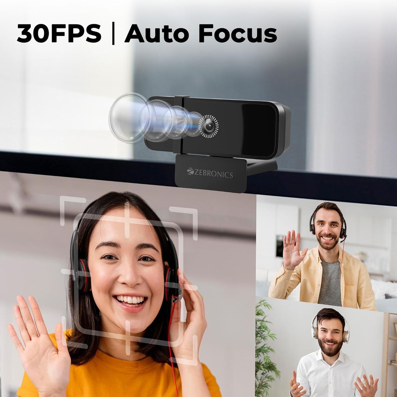 Zebronics Sharp Pro High Resolution Digital Webcam, 30 Fps, 2048 X 1536 Qxga, Microphone