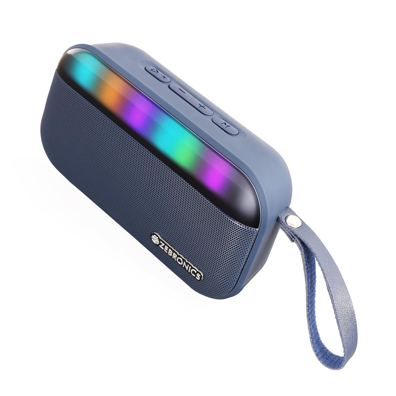 Zebronics County 7 BT Speaker | 8 W | 15 Hours Playback | Passive Radiator | Blue