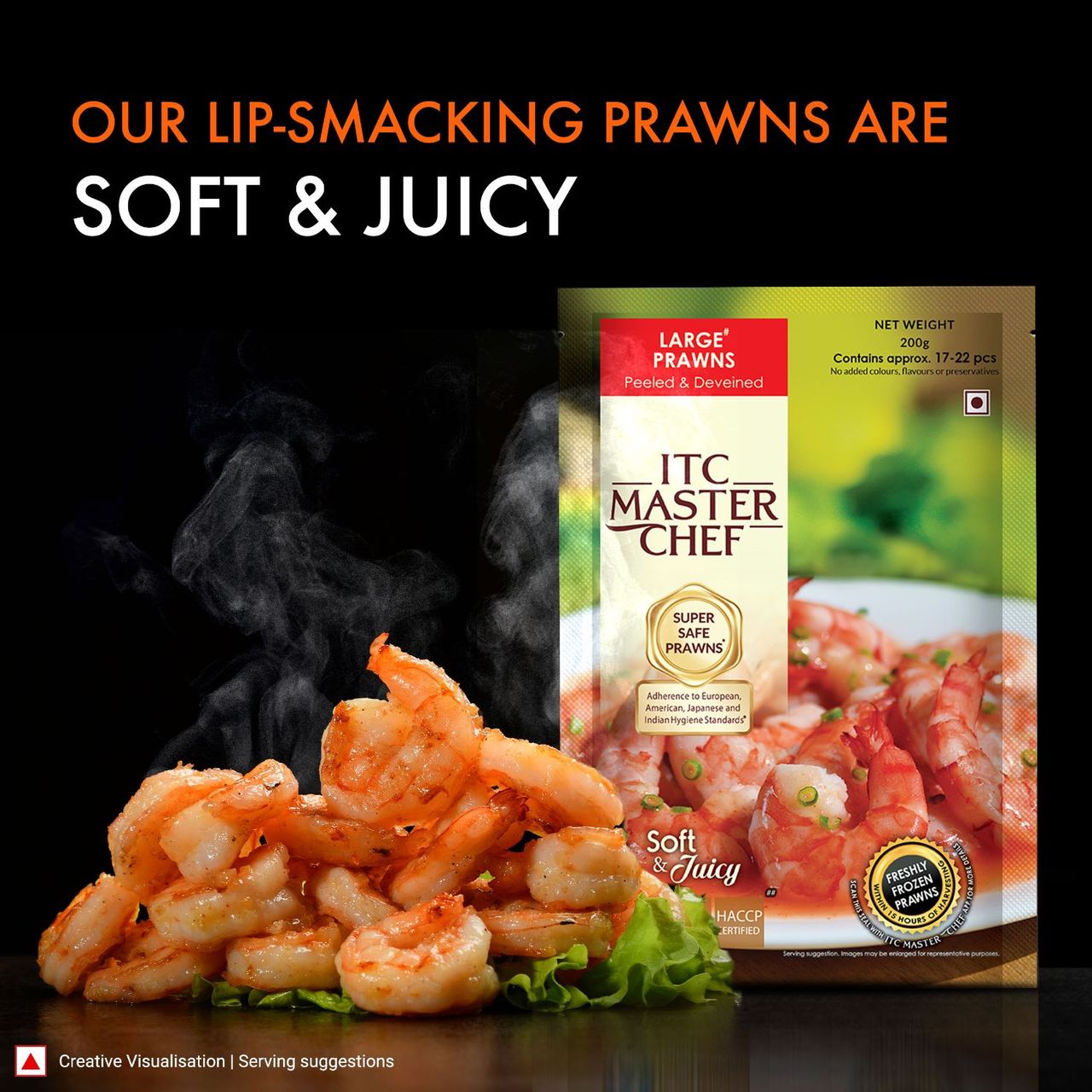 ITC Master Chef Prawns Large Peeled & Deveined 200 g Combo