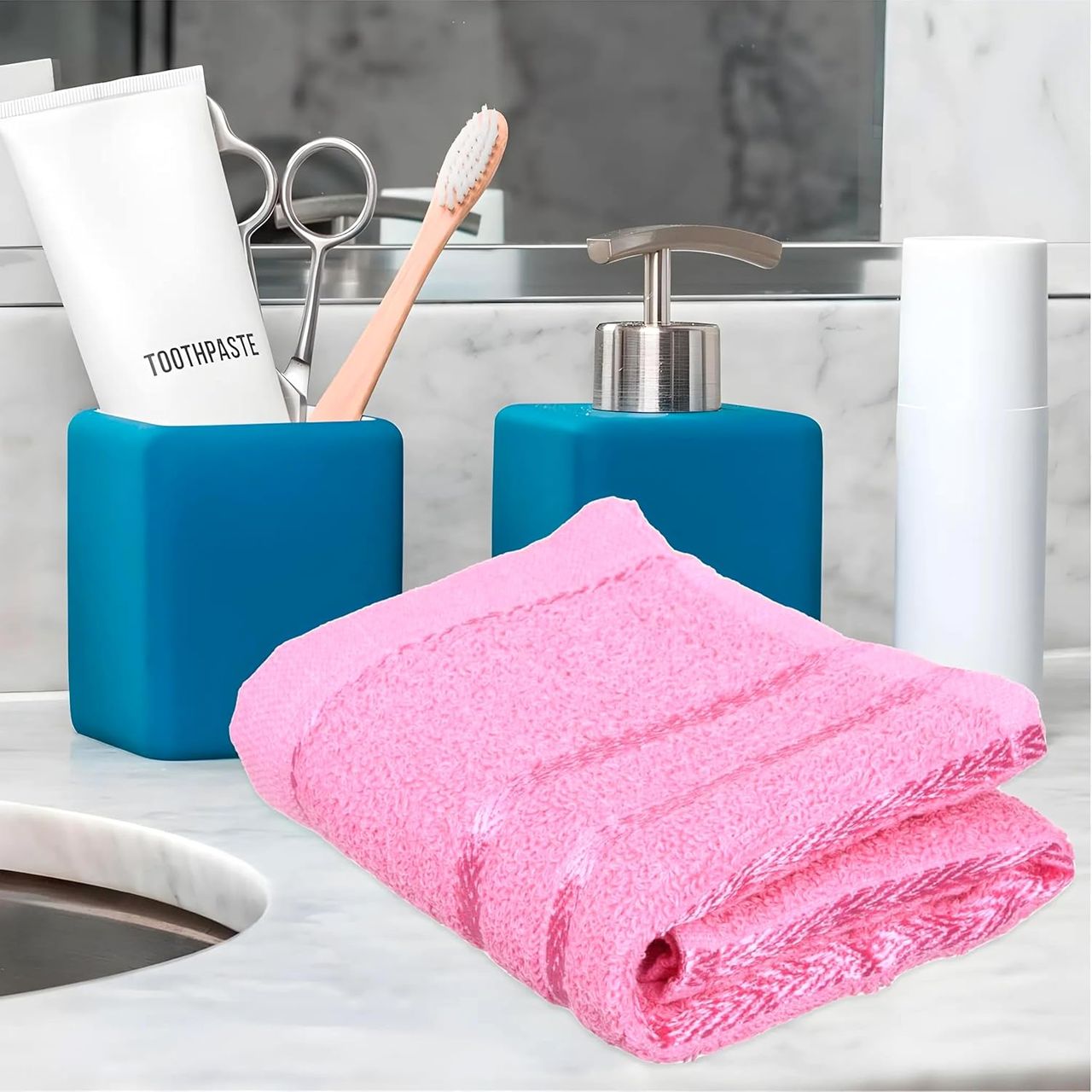 Kuber Industries Lining Face Towels for Facewash|Gym|Travel|Daily use|14x21 Inch|Pack of 4|Multi