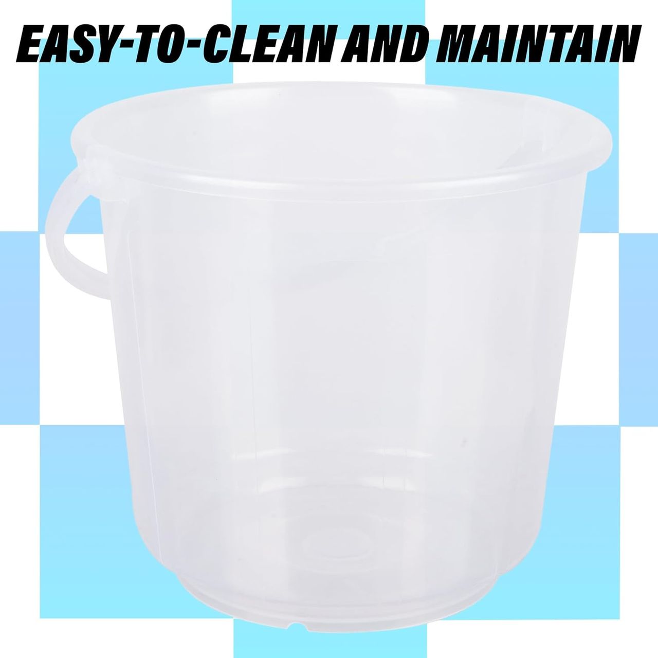 Heart Home Transparent Small Plastic Bucket - 5 L | For Mopping, Cleaning, Storage