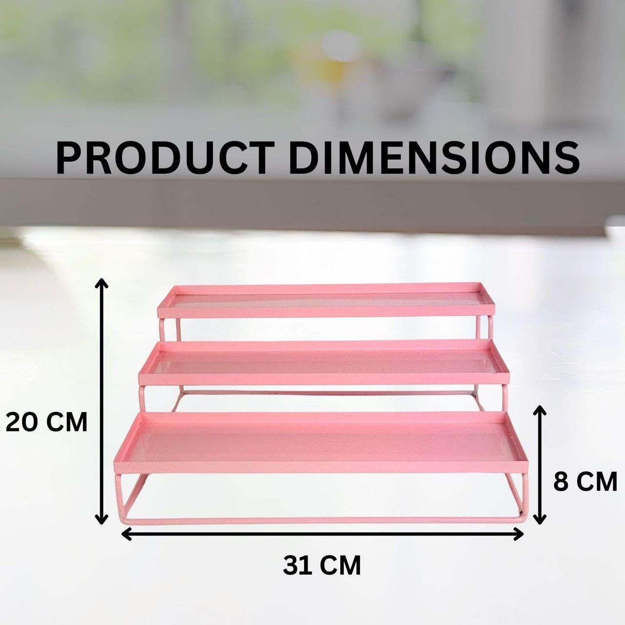 Go Hooked 3-Tier Step Standing Rack | Pink