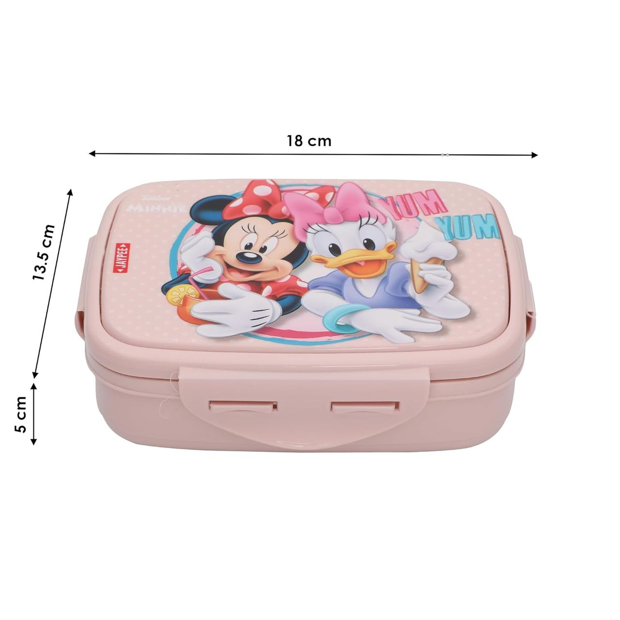 Jaypee Steel Tek Jr. Insulated Airtight Lunch Box Mickey Mouse Printed For School Kids, Pin, 400 Ml