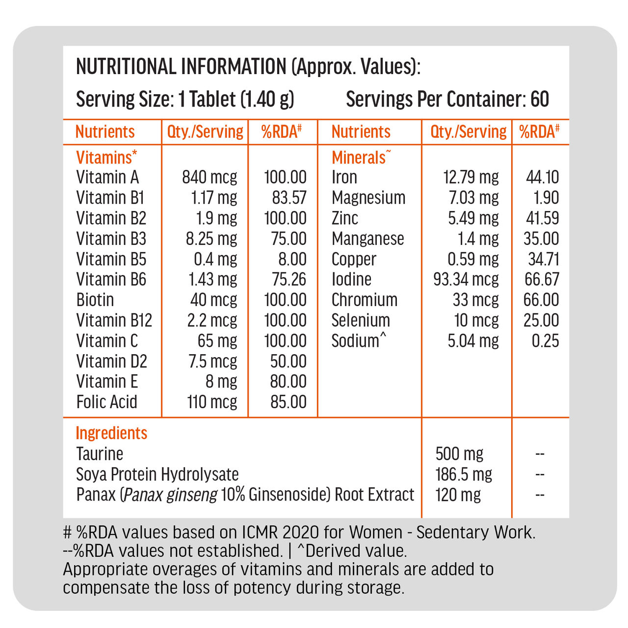 hk vitals Multivitamin (60 Tablets)