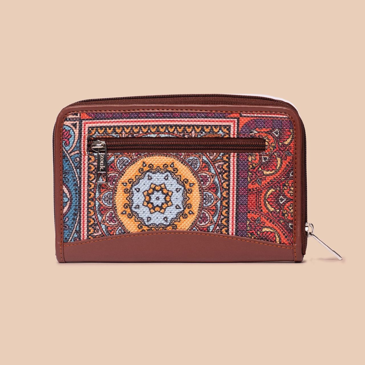 Zouk Unisex Spiritual Vegan Leather Chain Wallet | Multicolour - One Size