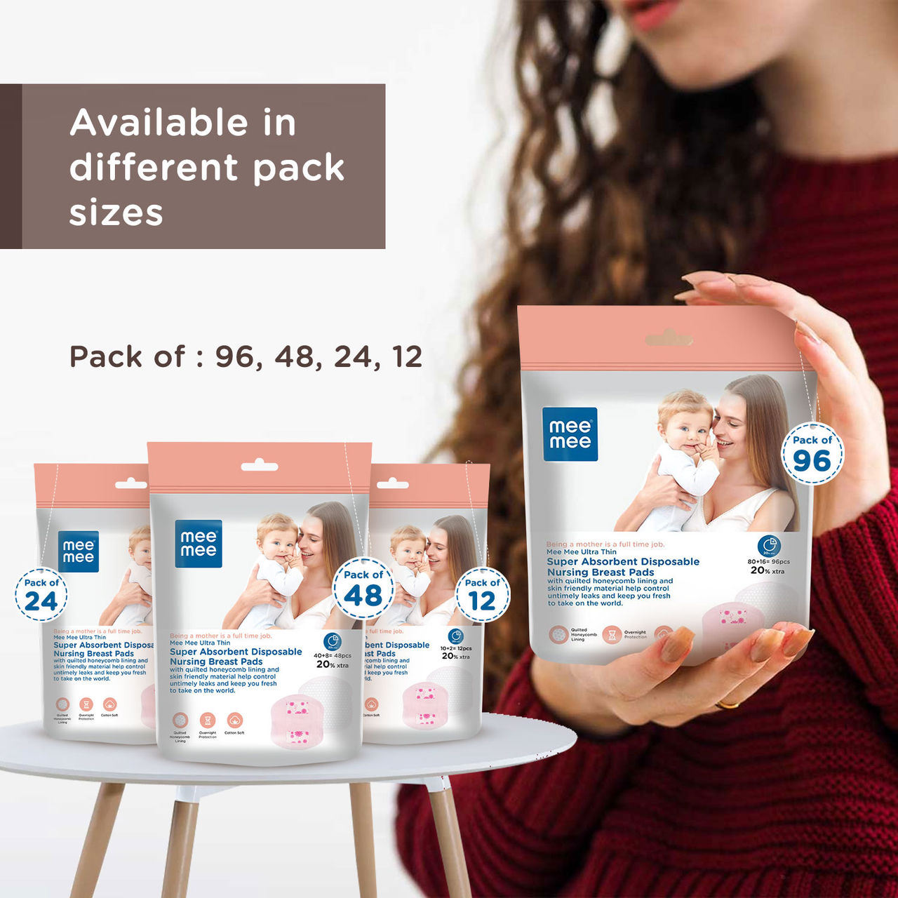 Mee Mee Ultra Thin Breast Pads | White