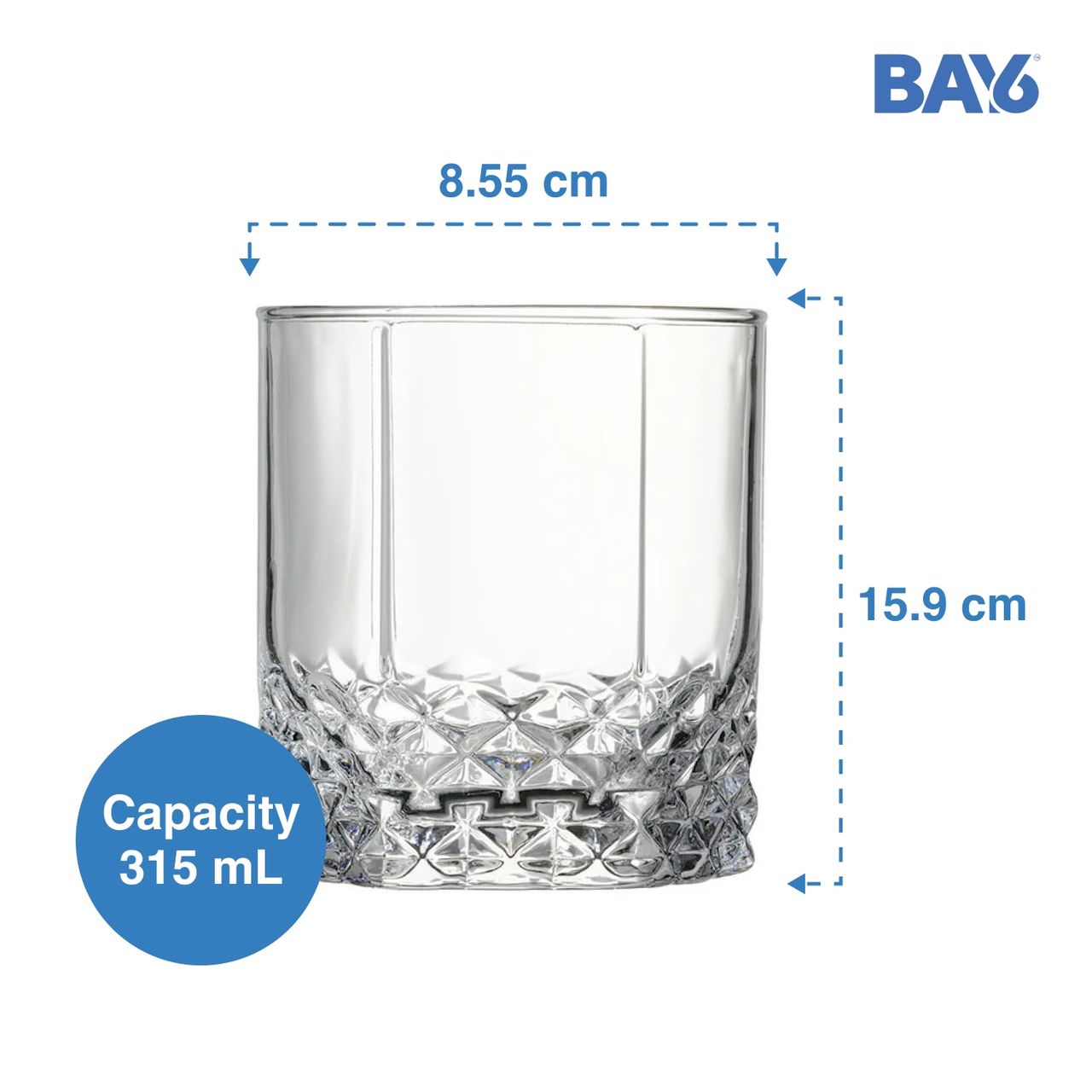 BAY6 Whisky Glass Set - 315 ml - (2pc)