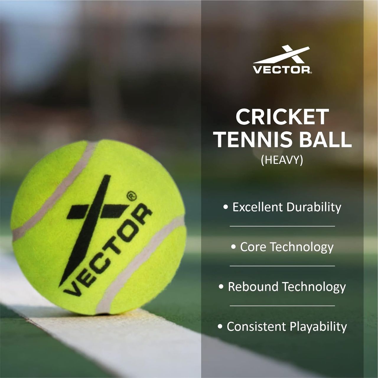 Vector X Cricket Tennis Ball Size - Standard Light (Pack Of 3)