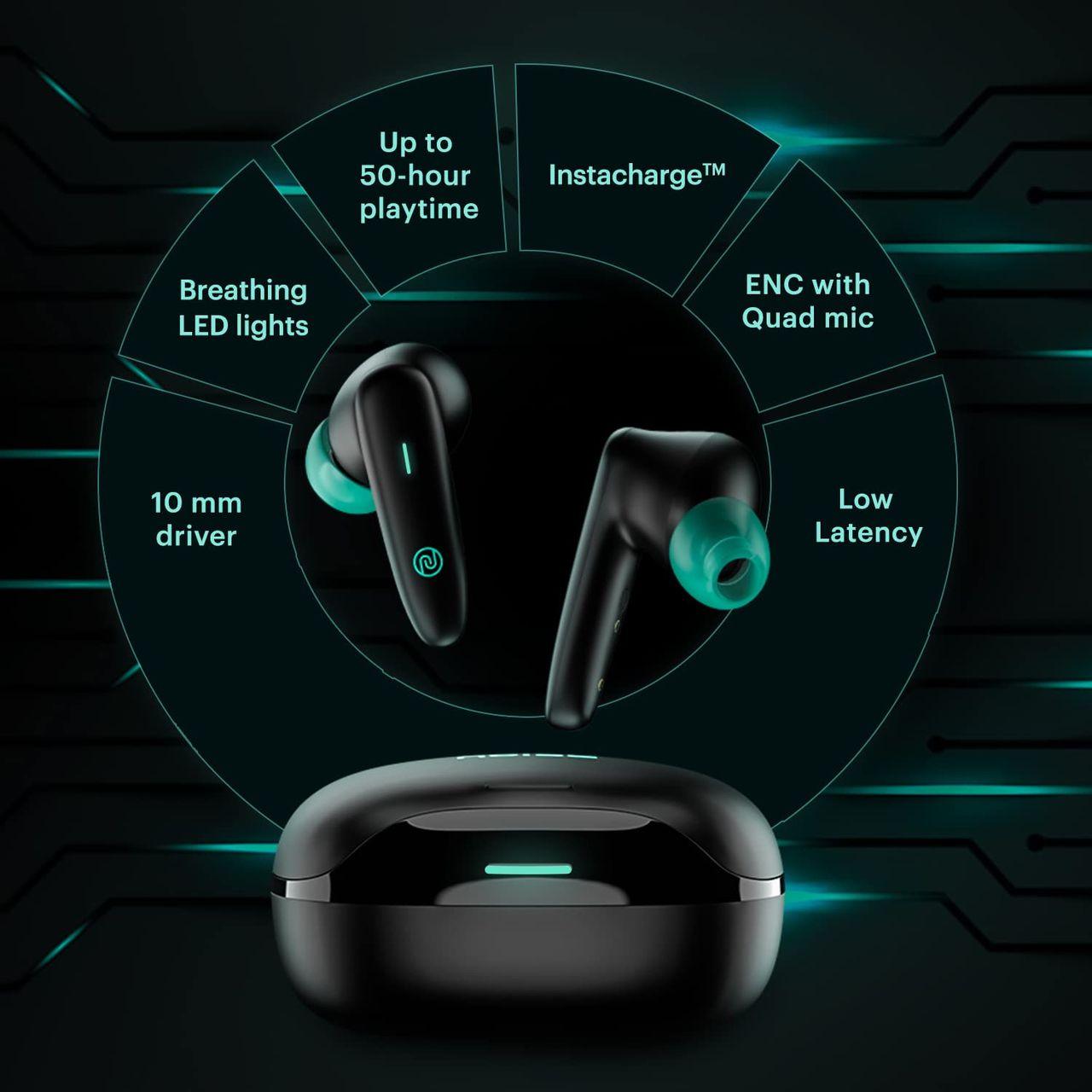 Noise Buds Vs402 Bluetooth Headset (Neon Black)