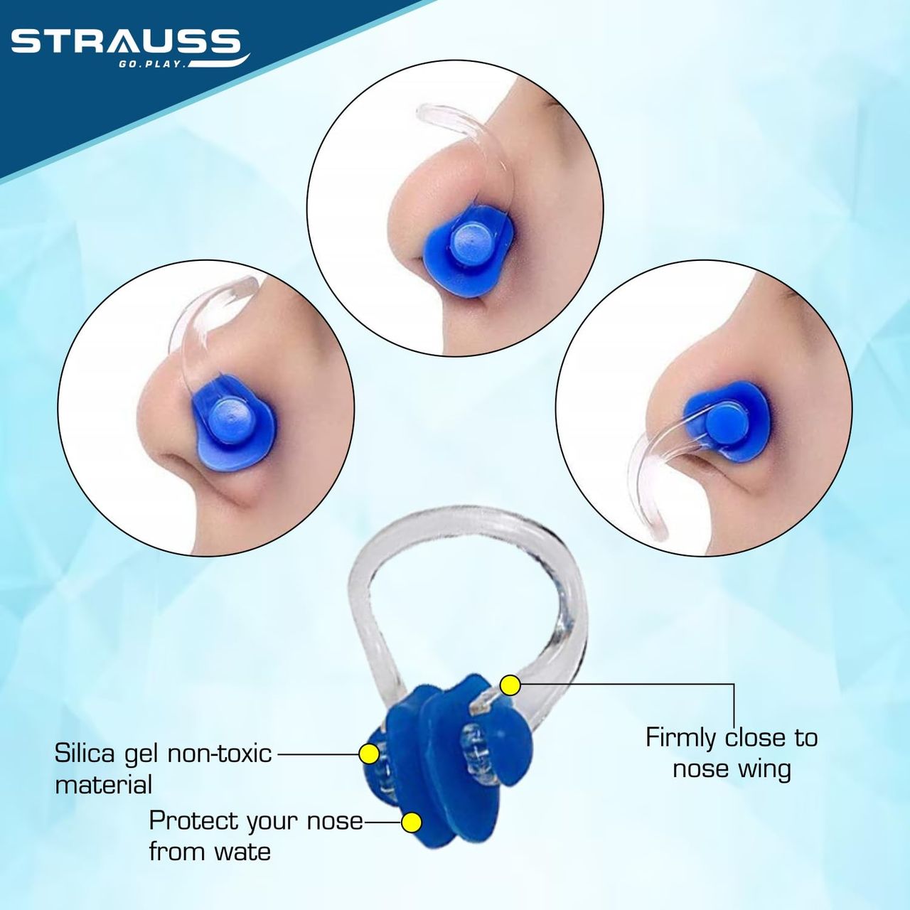 Strauss Swimming Goggles Set, (Blue)