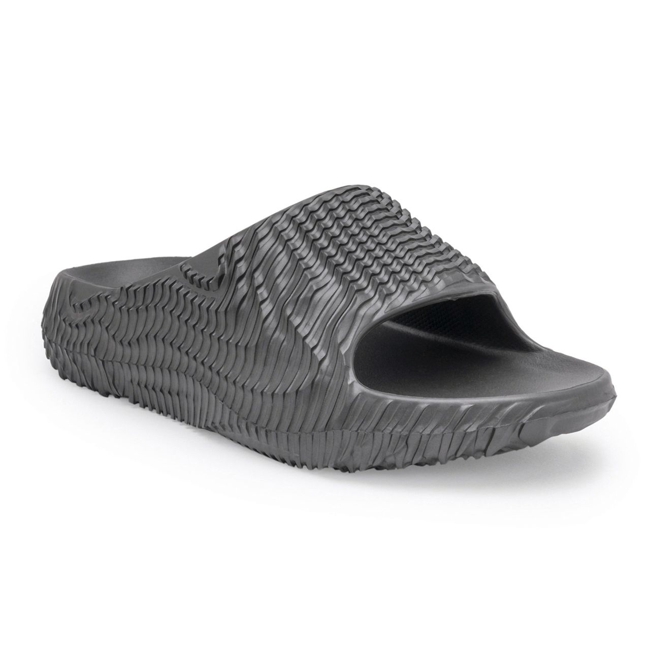 Red Tape Casual Sliders For Men | Relaxing Slip-On Support | Dark Grey | Size 7