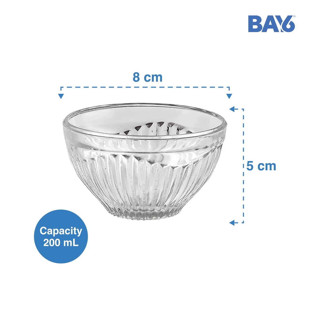 BAY6 Delight Glass Bowl Set- (6pc)