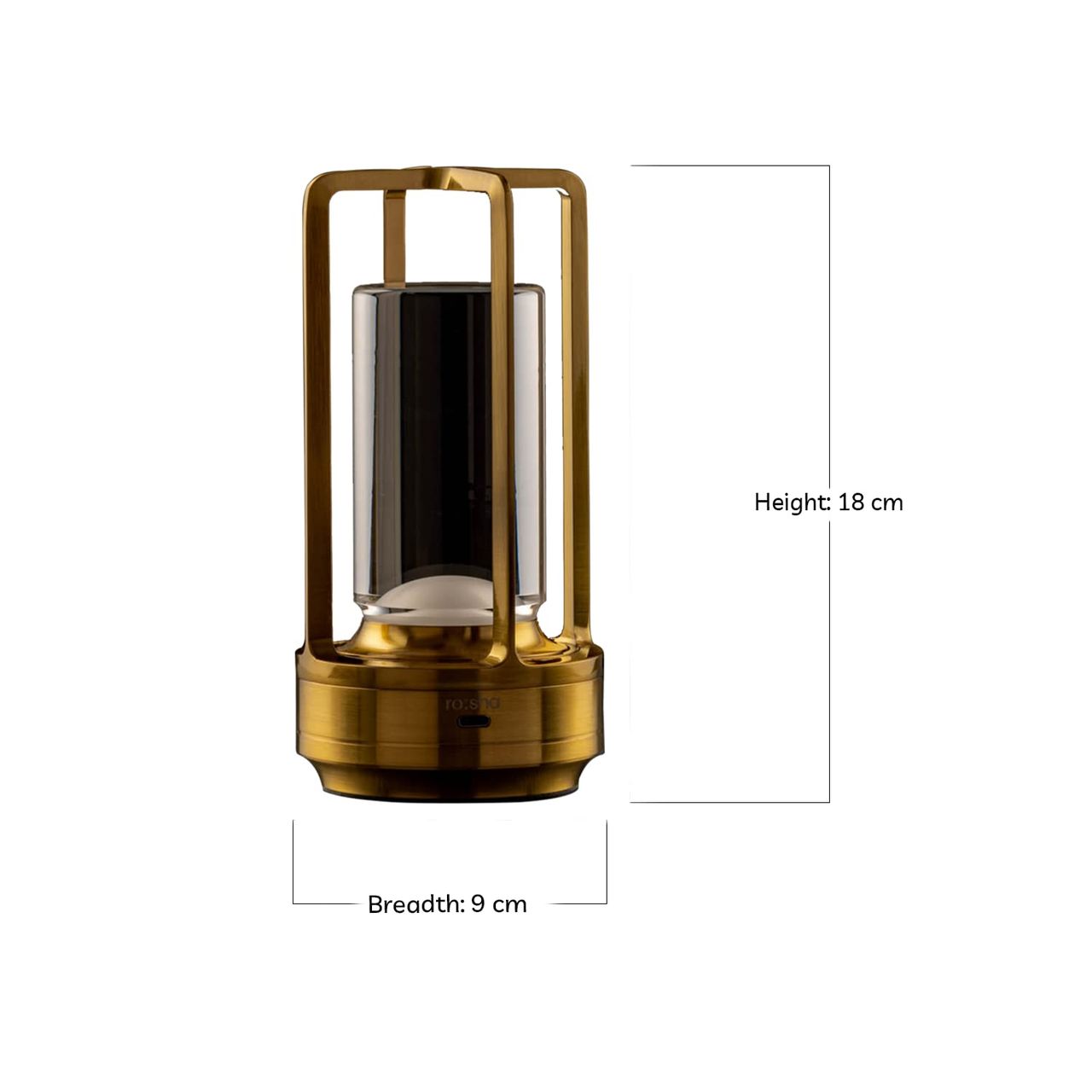Rosha Lumos Wireless Table Lamp - Gold