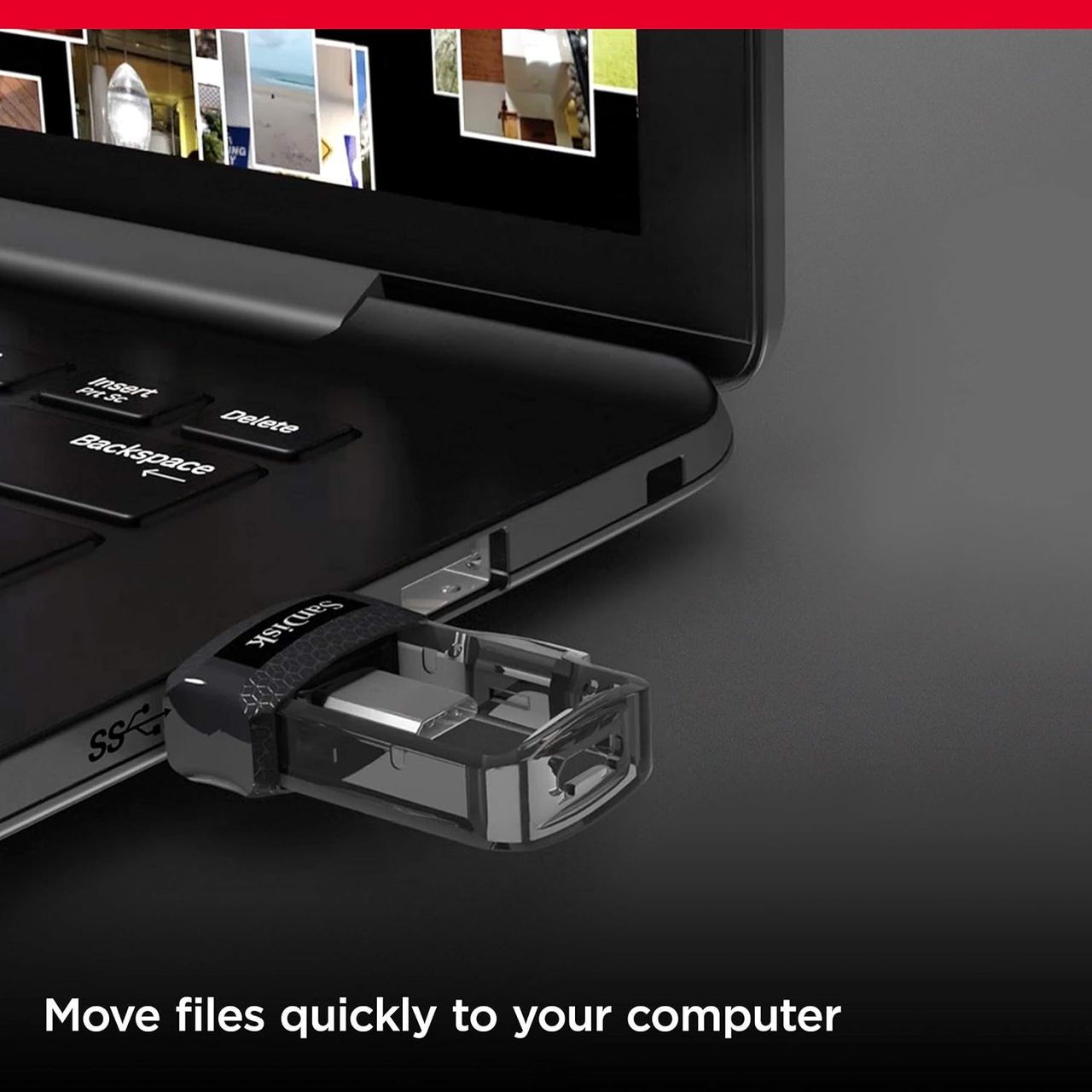 Sandisk Ultra Dual Drive M3.0, Sddd3 64Gb, Usb3.0, Black, Usb3.0/Micro-Usb Connector