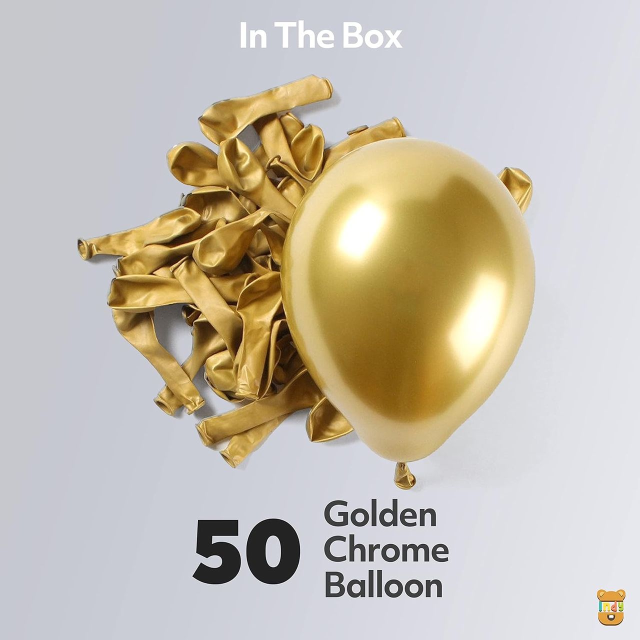 Just Party Golden Metallic Chrome Shiny Balloons For Party Decorations