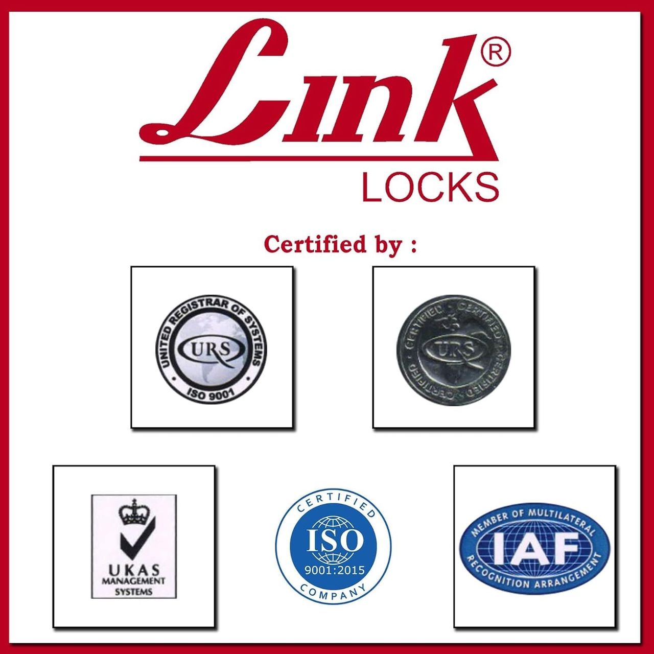 Link Locks Steel Round Lock 65mm With 3 Keys