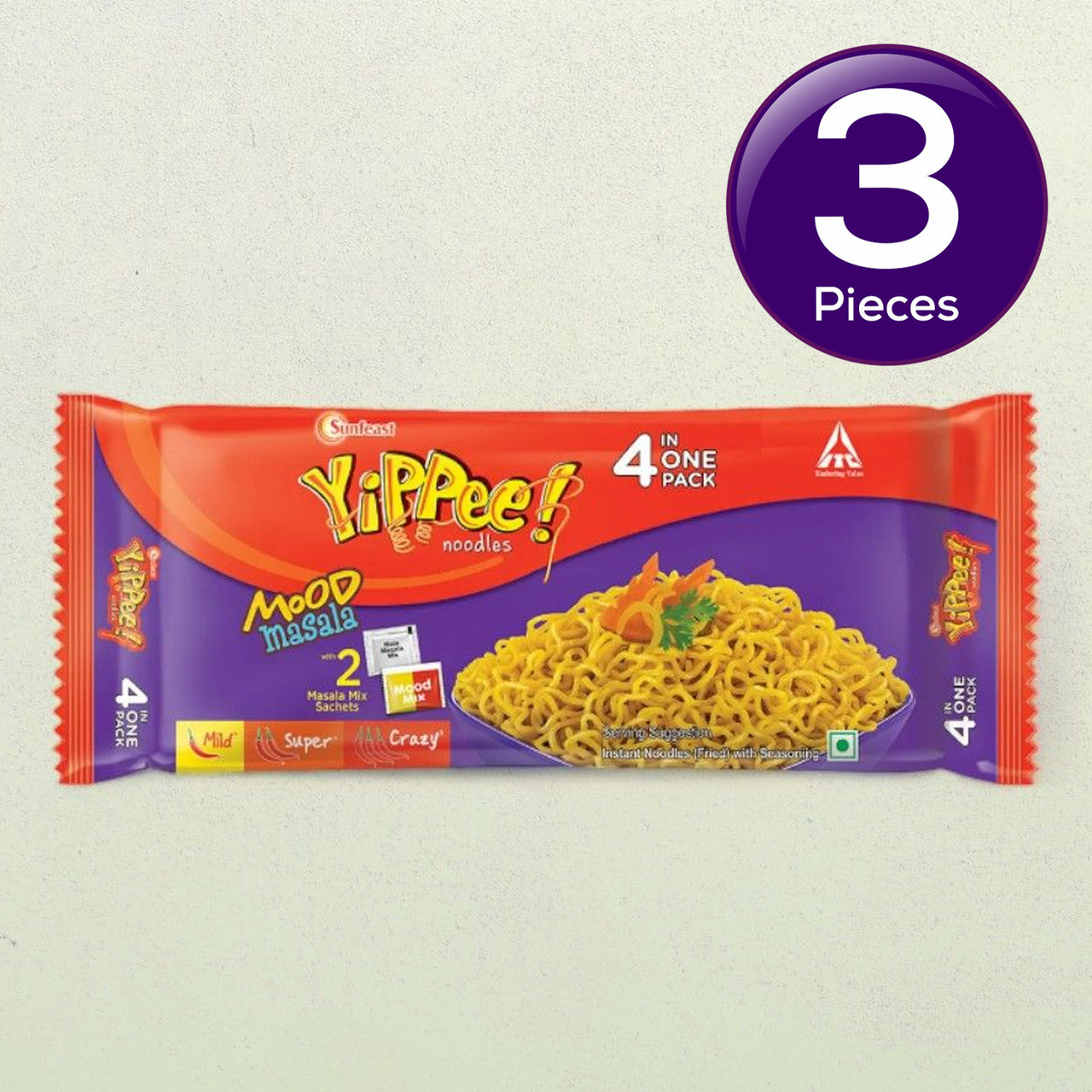 Sunfeast Yippee! Mood Masala Long Instant Noodles with 2 Masala Sachets 260 gms Combo