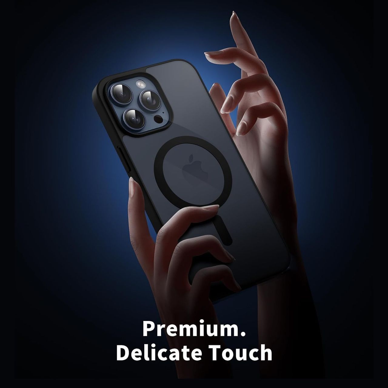 ExpressB For iPhone 15 Pro Max Case Thin Matte Anti-Scratch For Magsafe Shockproof Protect - Black