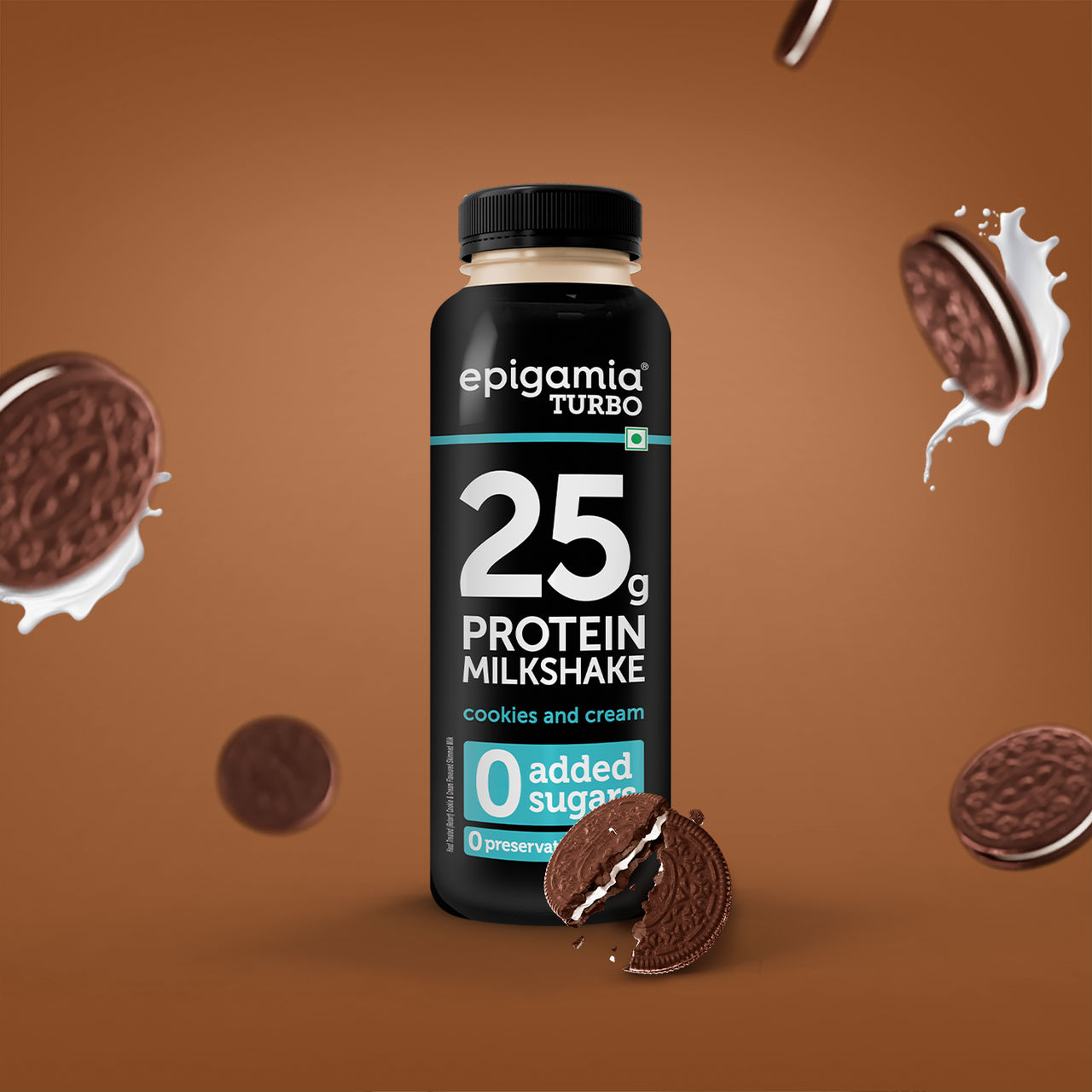 Epigamia Turbo Cookies and Cream Protein Milkshake