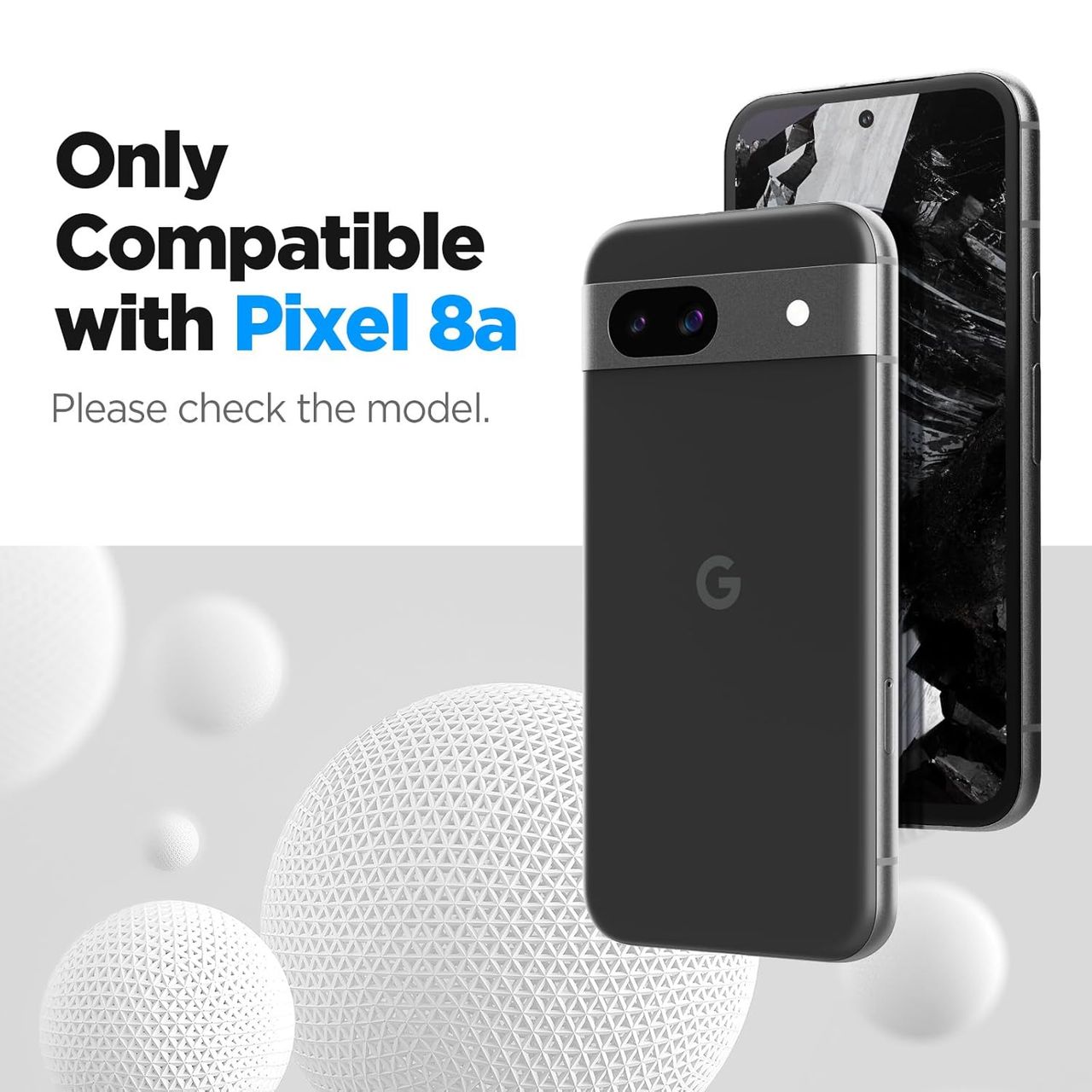 Spigen Alignmaster Tempered Glass Screen Protector Guard For Google Pixel 8A Smartphone-2 Pack