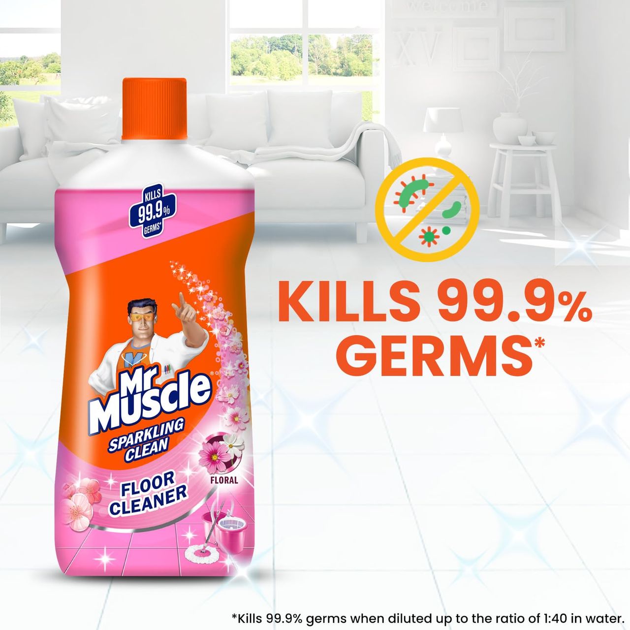Mr Muscle Floor Cleaner Floral 2 l Combo