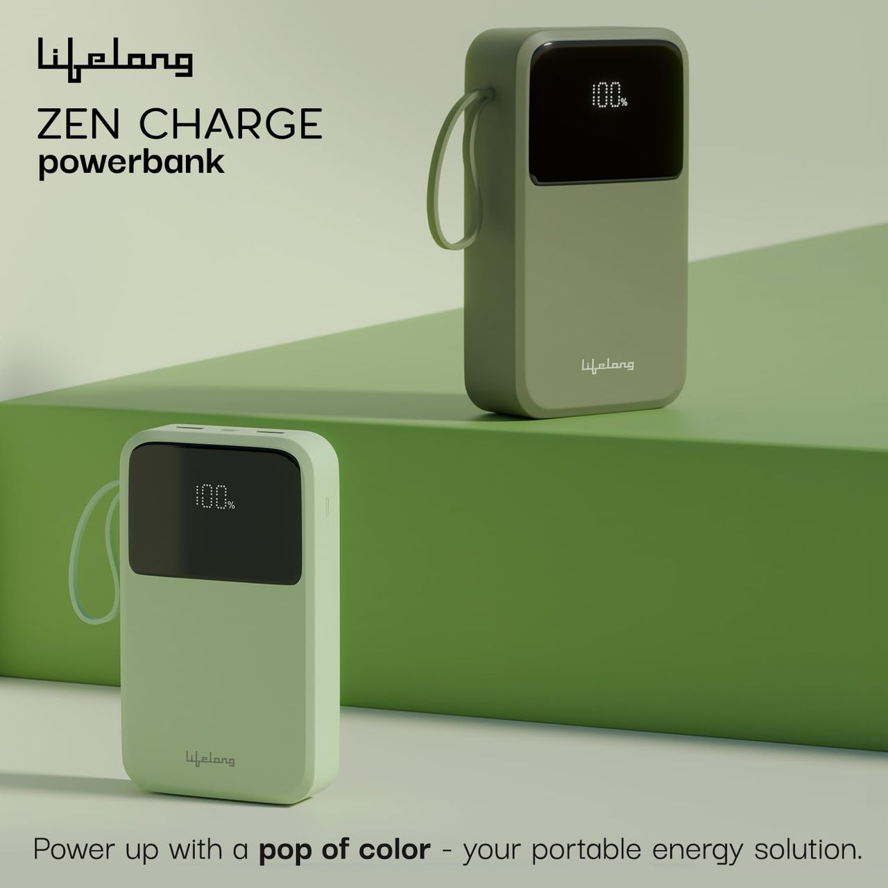 Lifelong ZenCharge 20000 mAh 22.5 W Compact Pocket Size Power Bank with 6 Input/Output Port