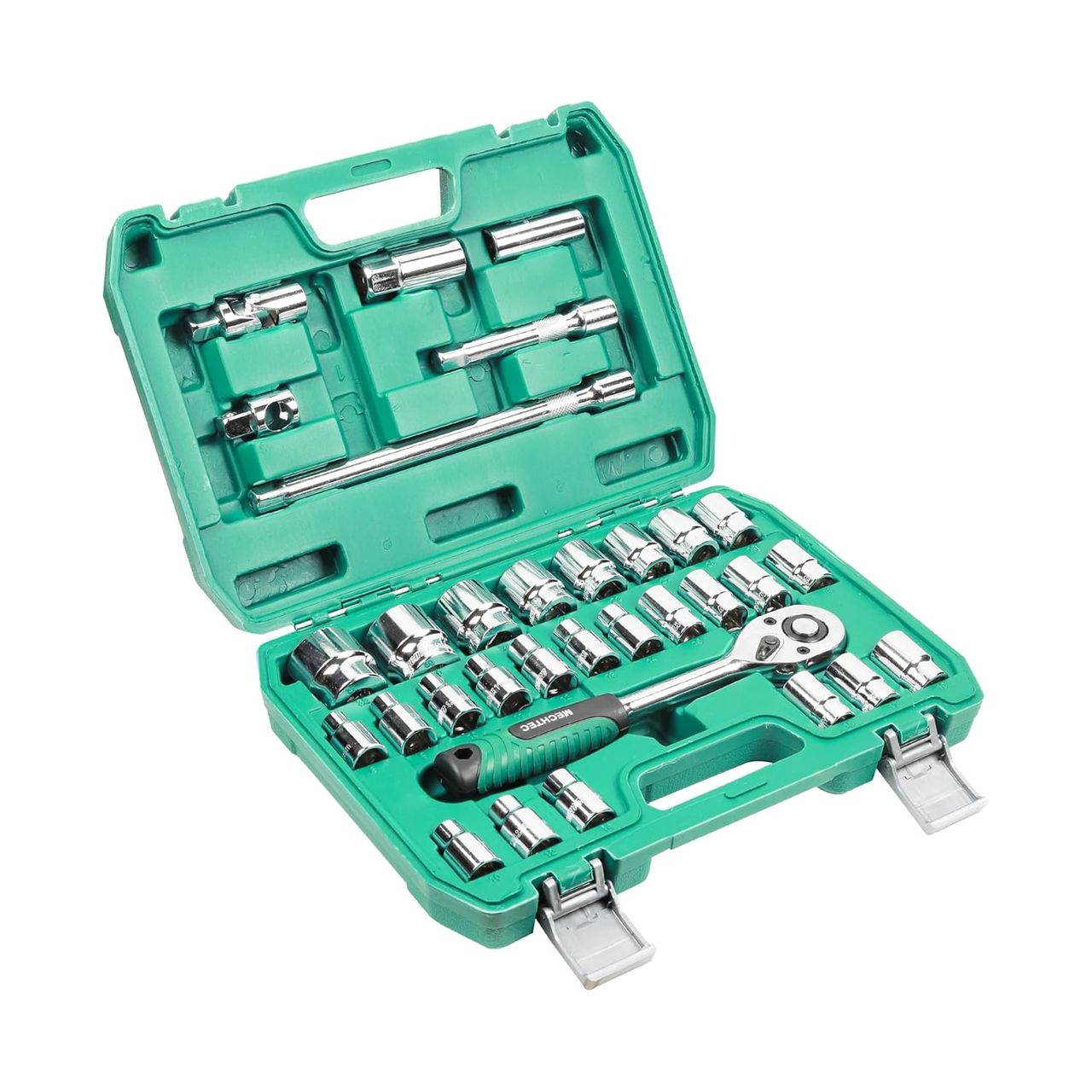 Spartan 32 In 1 Heavy Duty Socket Set 1/2" Chrome Vanadium Steel Ratchet Socket Wrench Spanner