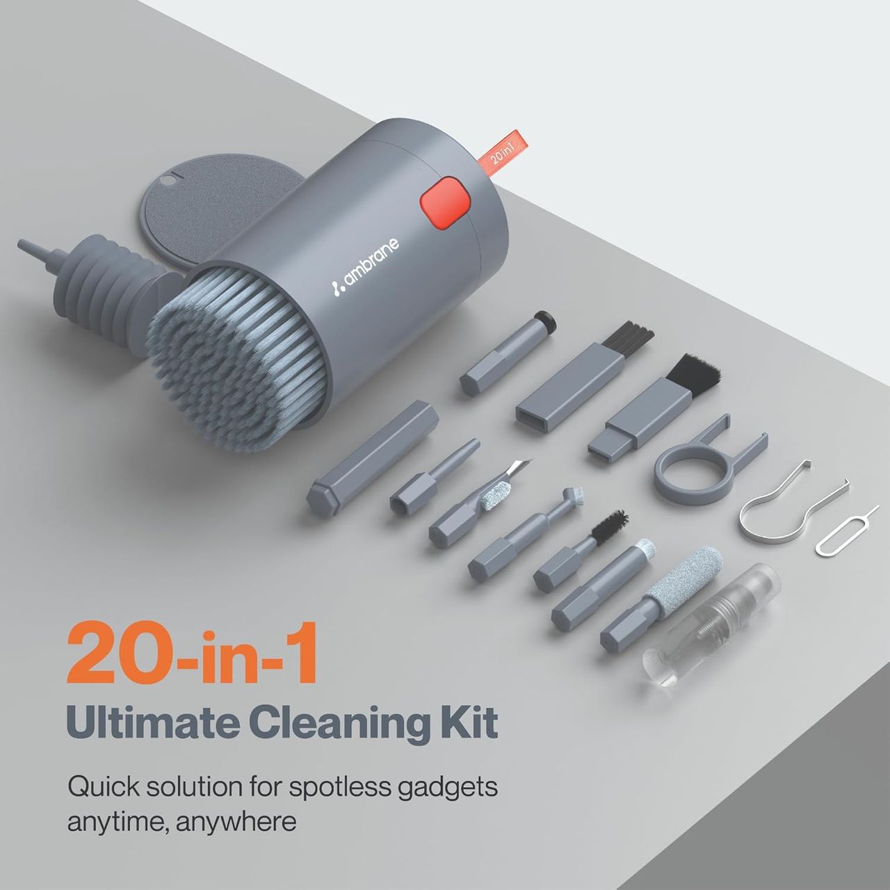 Ambrane 20-in-1 Cleaning Kit for Smartphones/Tablet/PC Computer/Laptops/Keyboards (ACK-01)