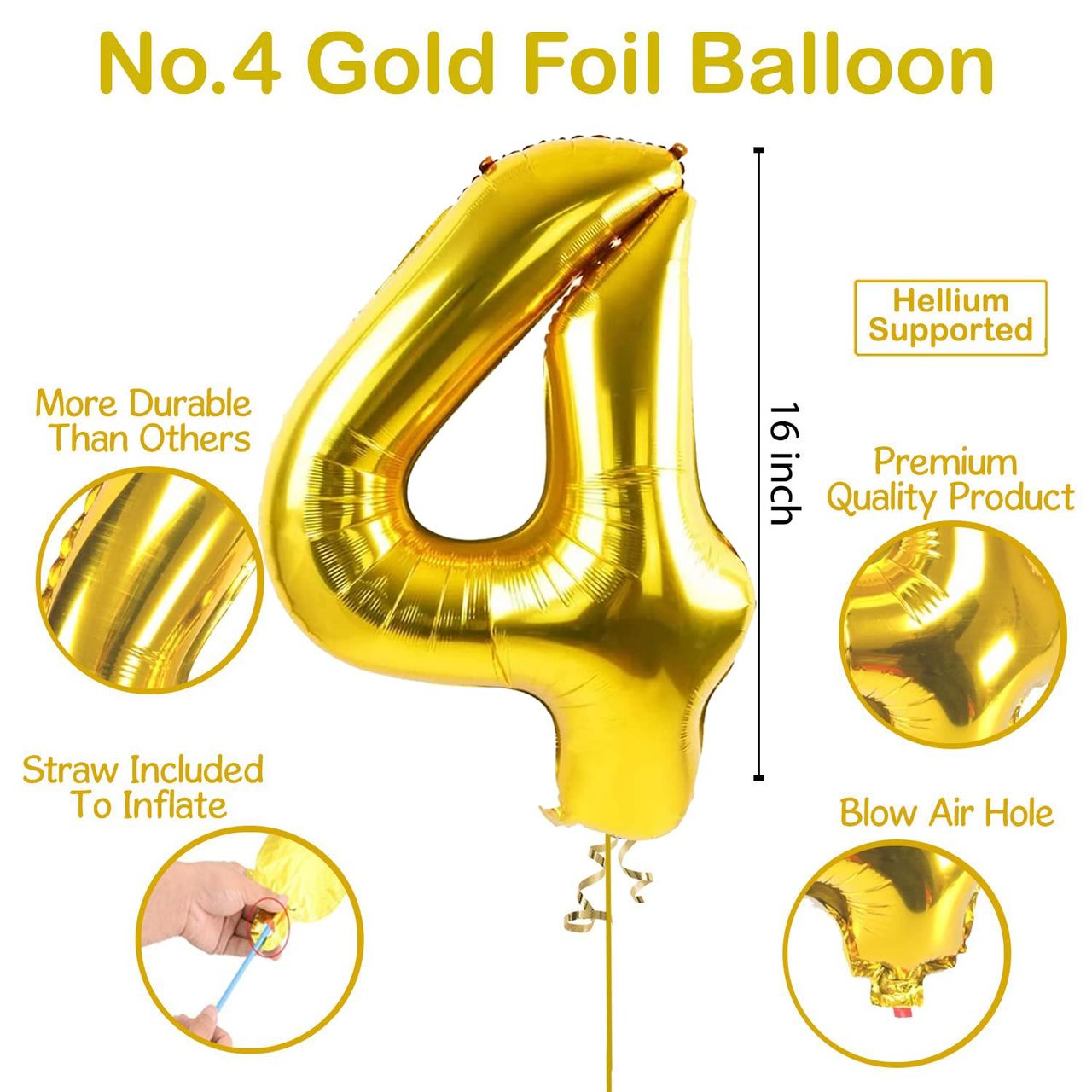 Let's Vybe Foil Balloon Number 4