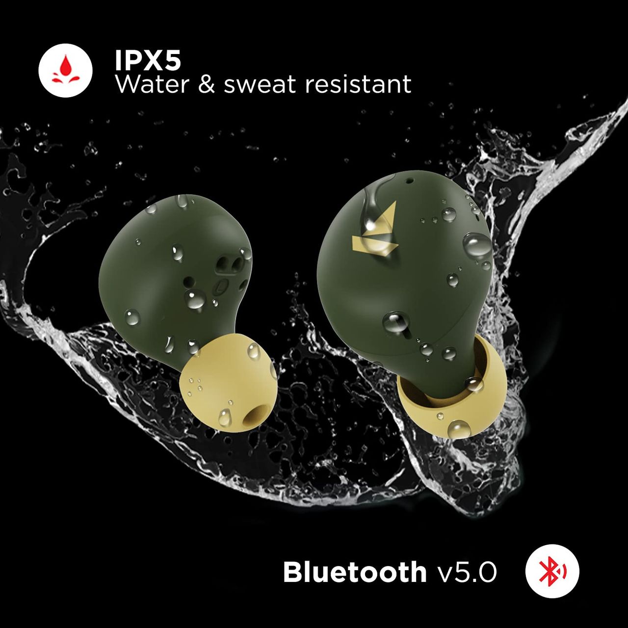 boAt Airdopes 381 Tws Earbuds With 20 Hours Playback, Asap Charge,(Green Chasing Star
