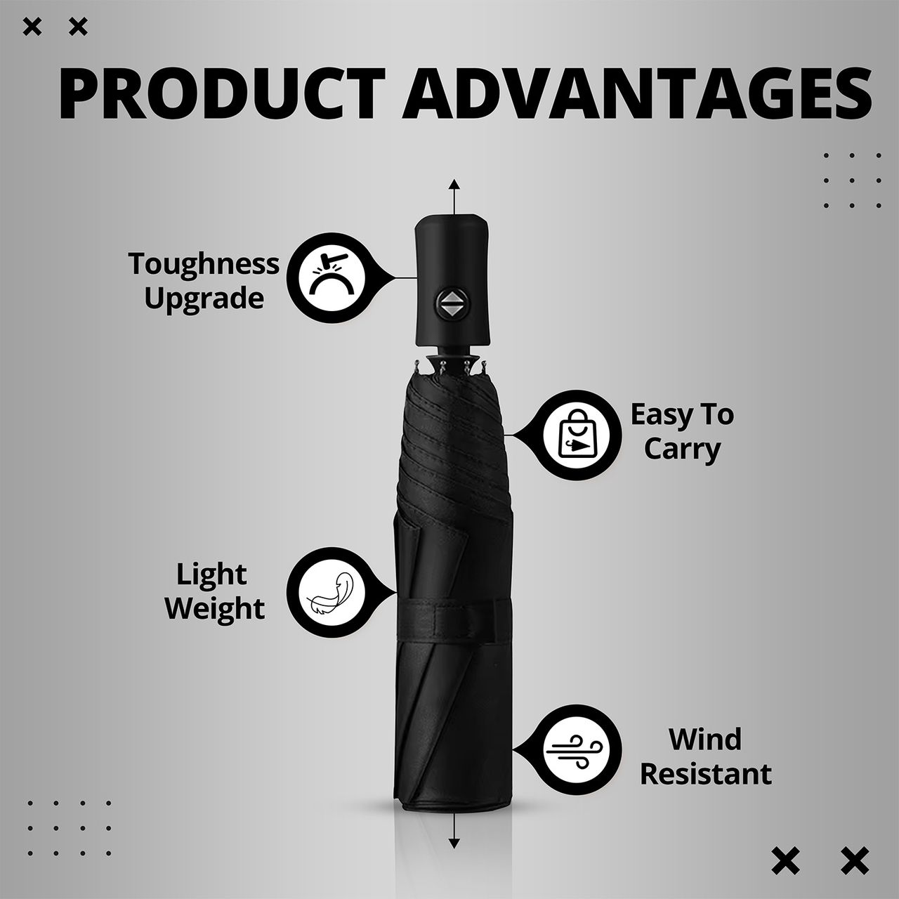 Robustt Umbrella - Black