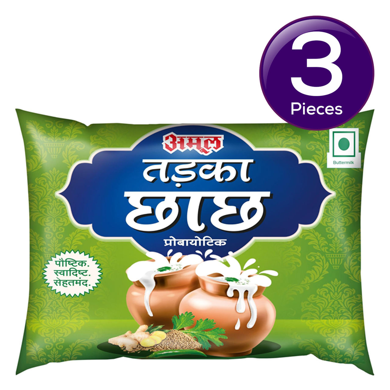 Amul Probiotic Tadka Chaas 280 ml Combo