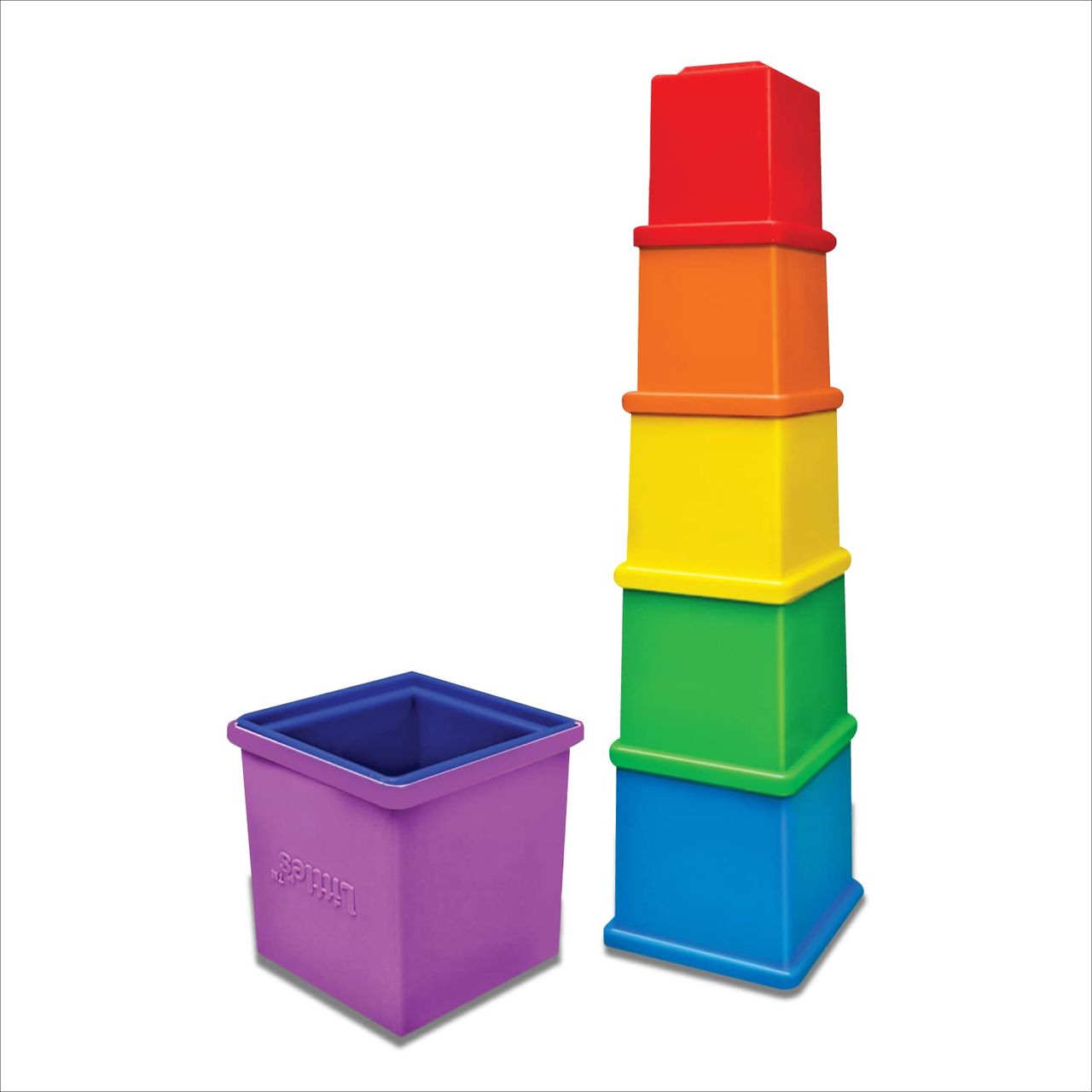 Littles Rainbow Stacking Drums Multicolour - 7 Pieces Pack