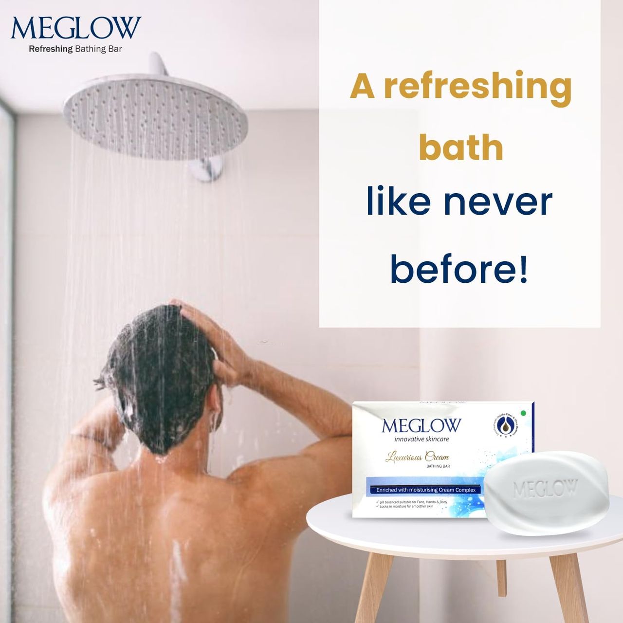 Meglow Luxurious Cream Soap | Gentle Cleansing & Intense Moisturization for a Smooth Glow