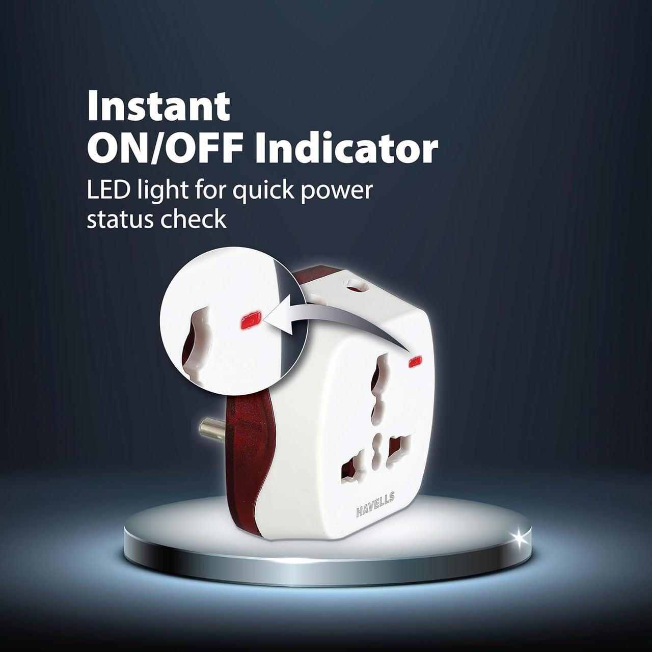 Havells 3 Pin Universal Adaptor