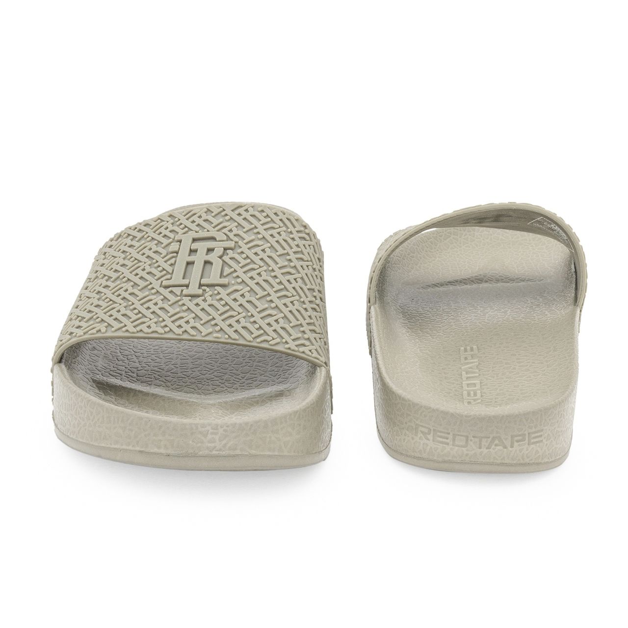 Red Tape Men's Sliders Flip-Flops | Lightweight Comfort | Flexible Support | Beige | Size 10