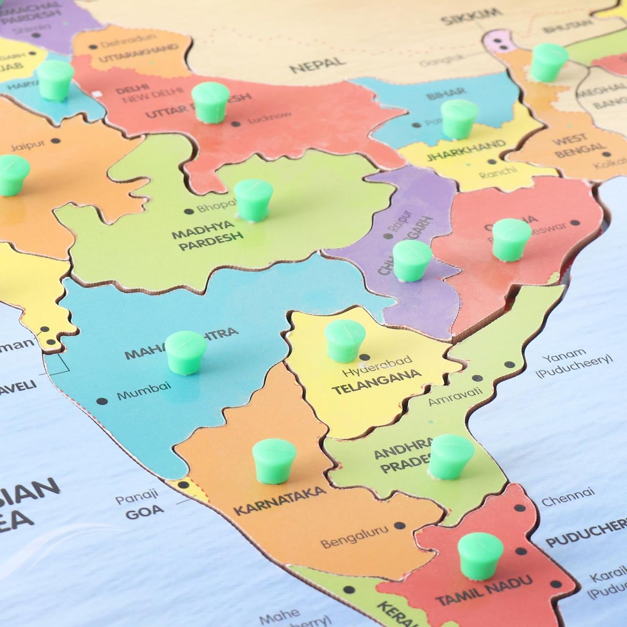 PlayNation India Map Pegged Puzzle