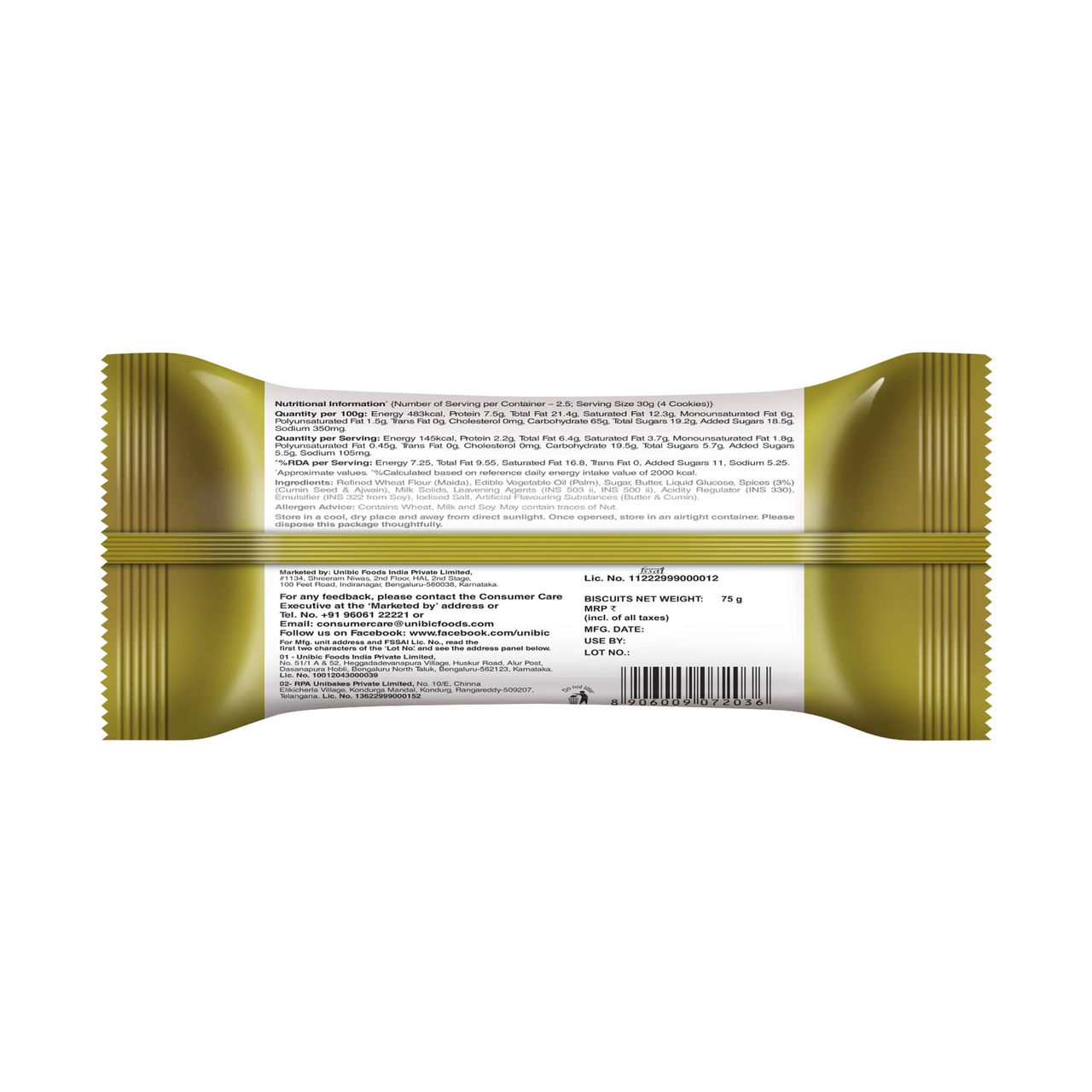 UNIBIC Cookies Jeera cookies