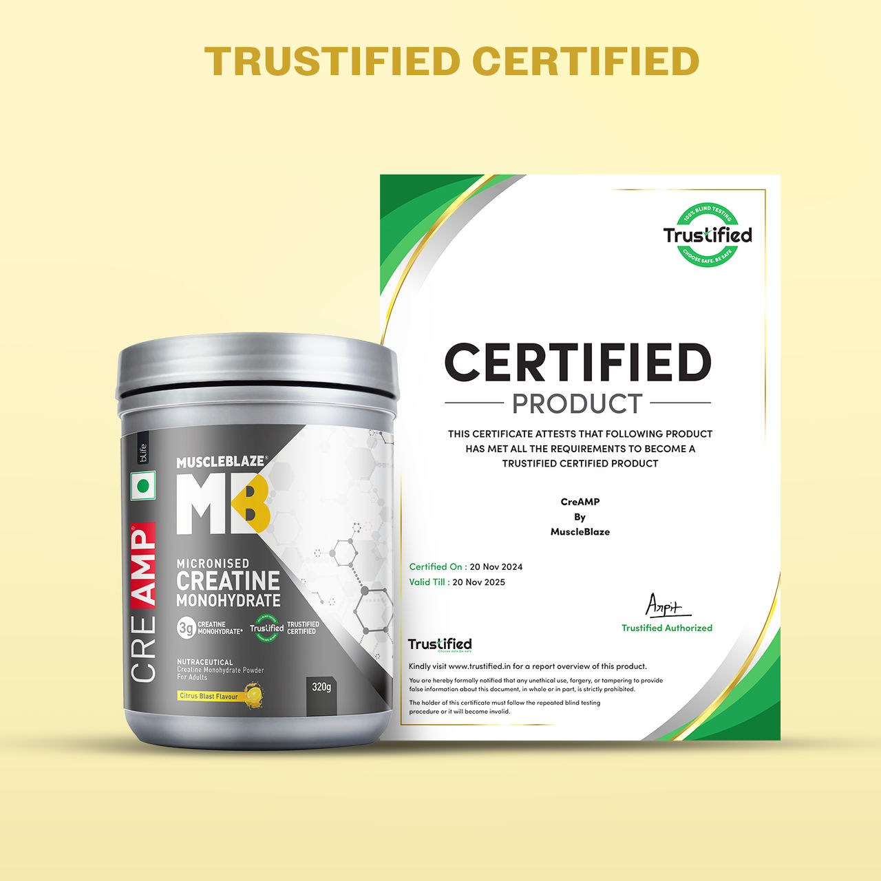 Muscleblaze Creatine Monohydrate Creamp With Creabsorb (Citrus Blast, 62 Servings) 250 g Combo
