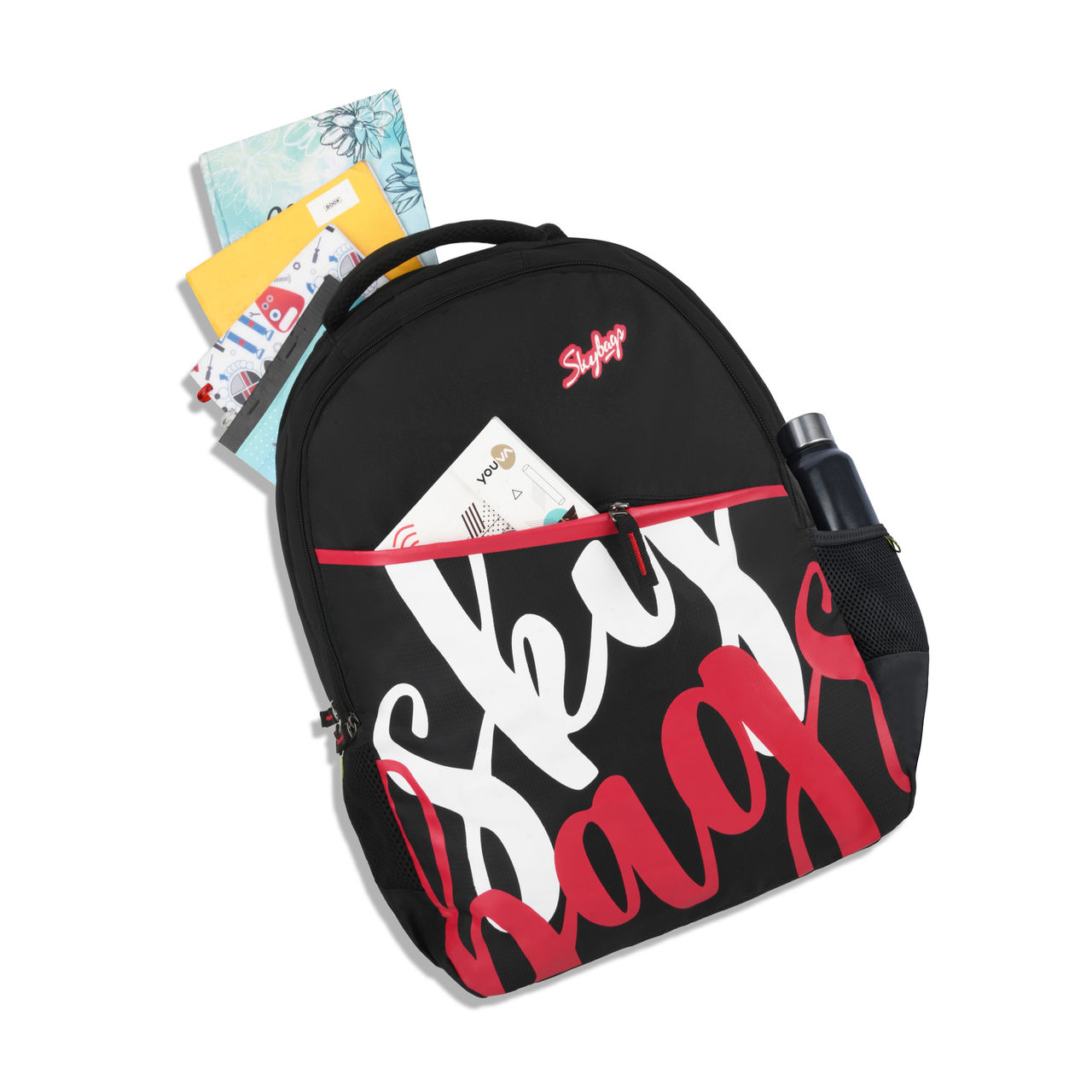 Skybags Qube 02 School Backpack (E) Black