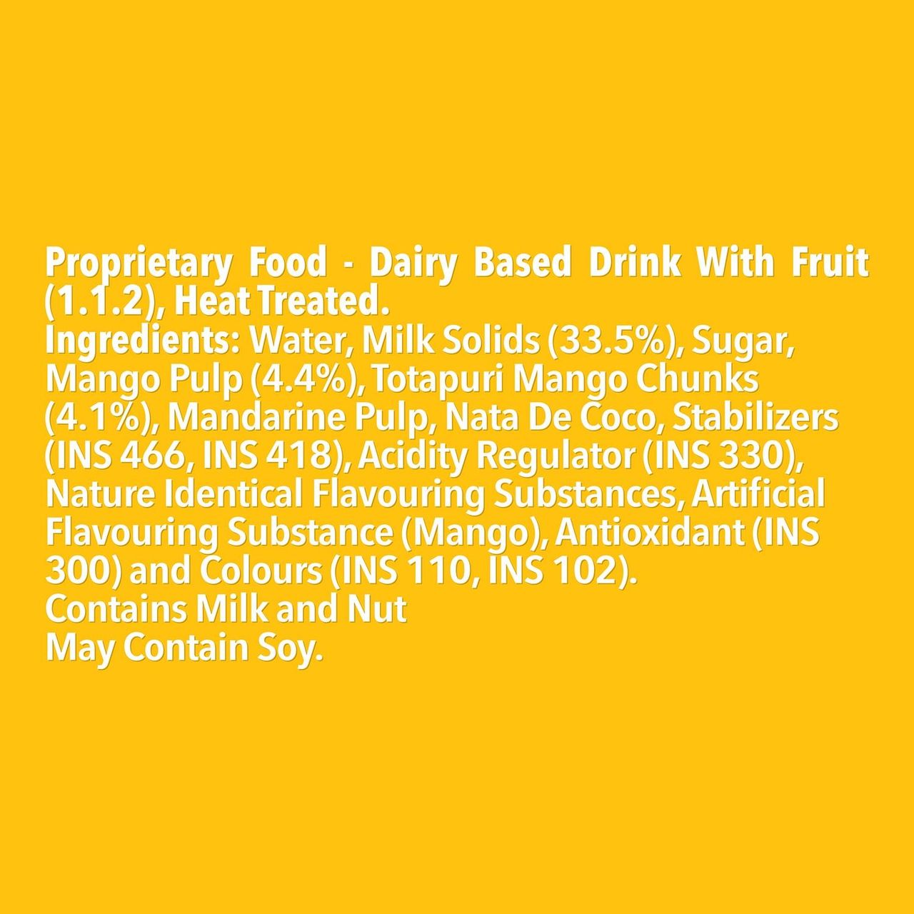 Sunfeast Mango Smoothie With Mango Chunks