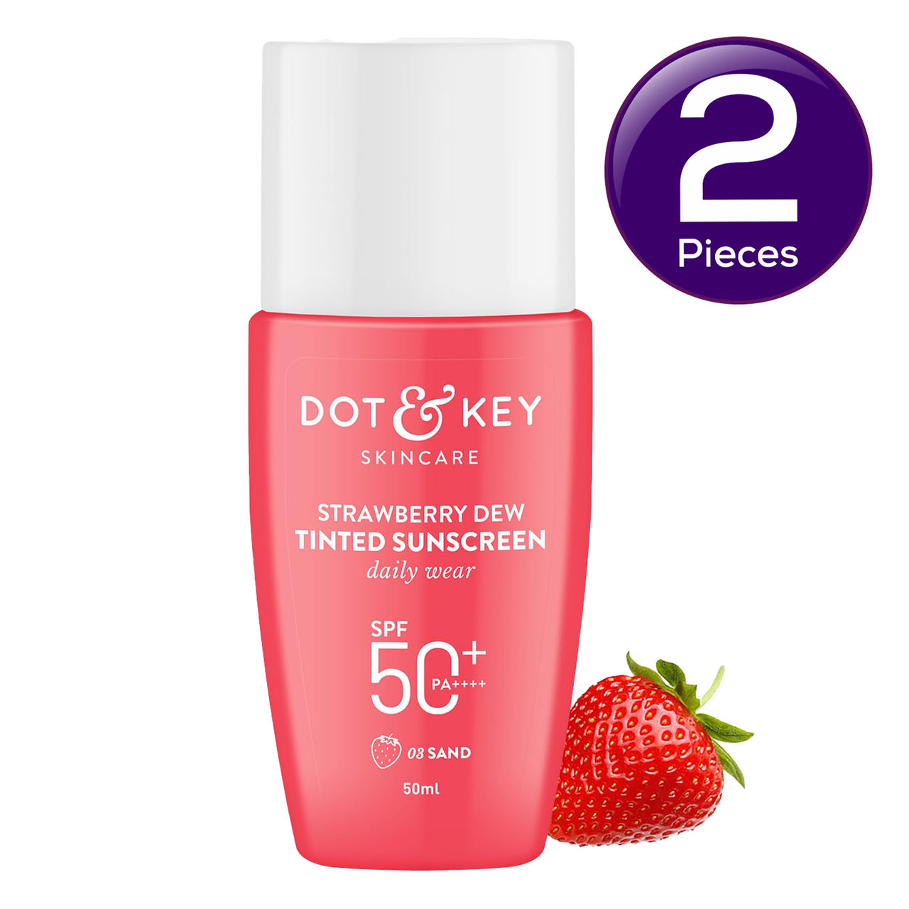 Dot & Key Strawberry Dew Tinted Sunscreen Spf 50+ Pa++++ - 03 Sand 50 ml Combo