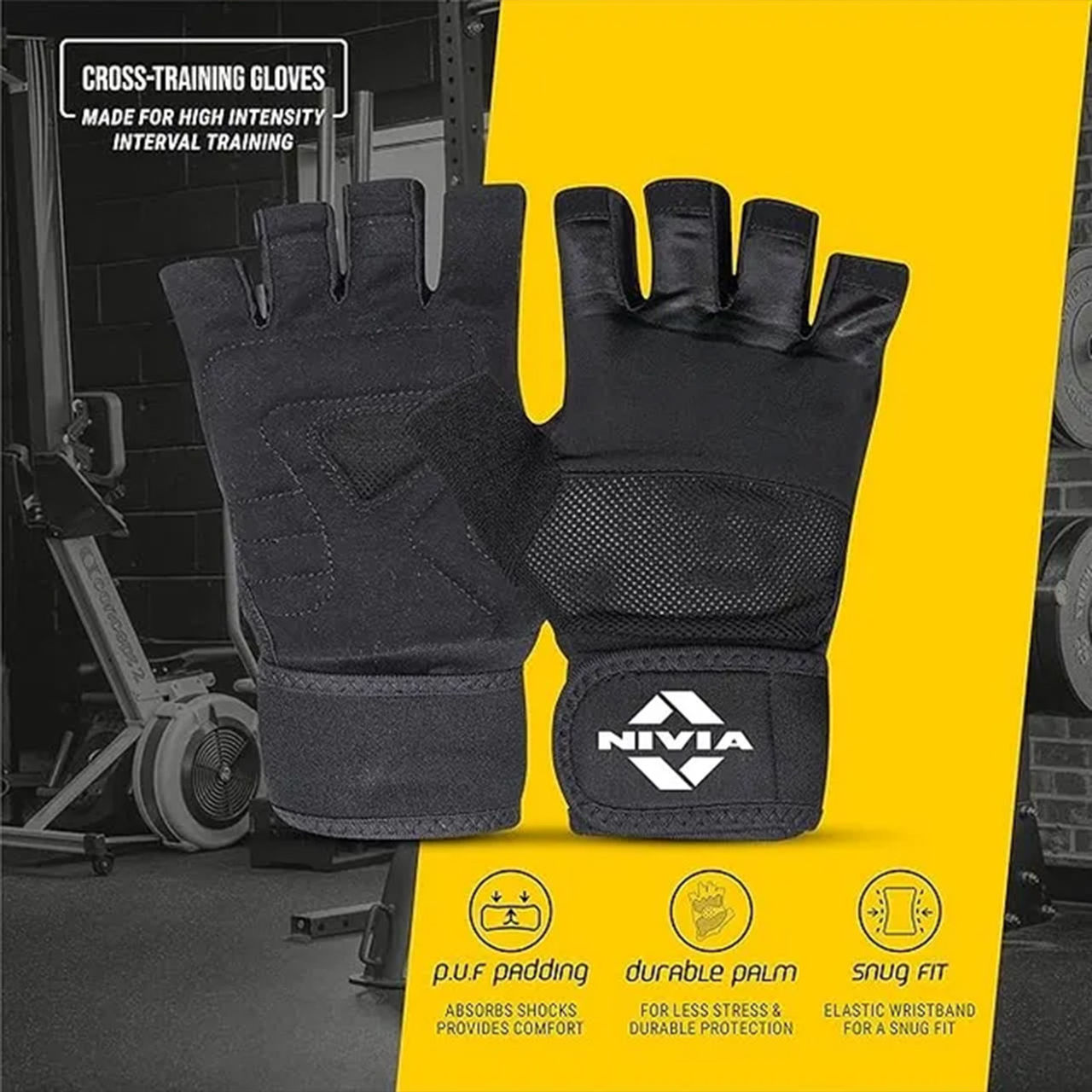 Nivia Enduro Cross Training Gloves | Small | Black