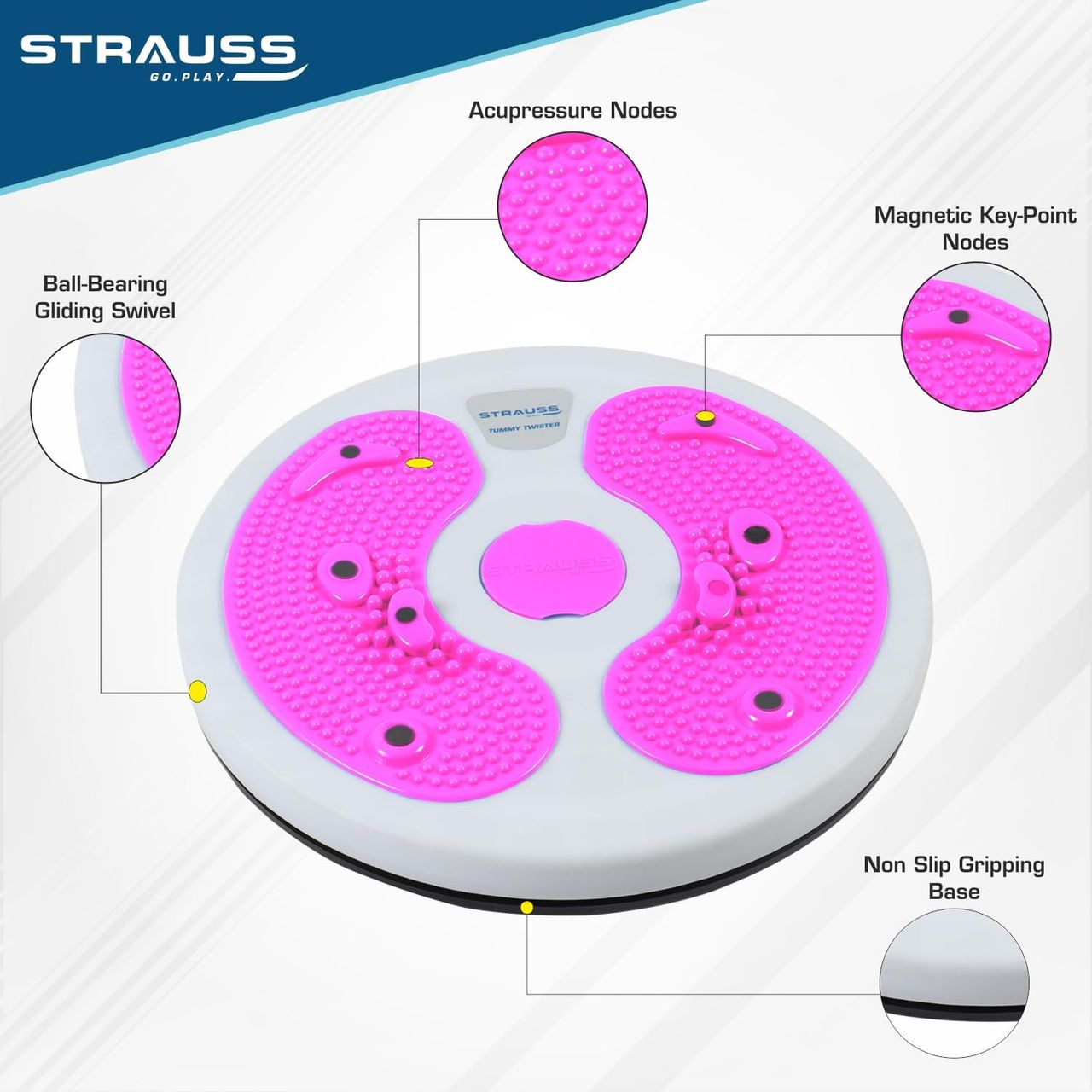 Strauss Tummy Twister | White & Pink