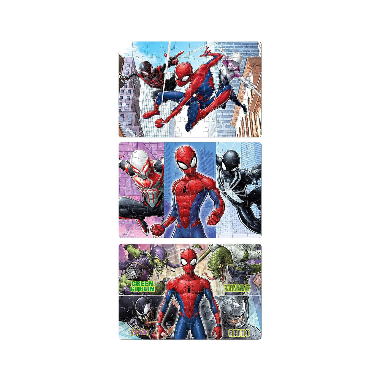 Frank Spider-Man Puzzle Pack - A Set Of 3 Puzzles - 60 Pieces Each