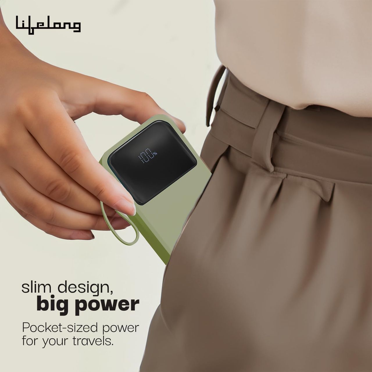 Lifelong ZenCharge 20000 mAh 22.5 W Compact Pocket Size Power Bank with 6 Input/Output Port
