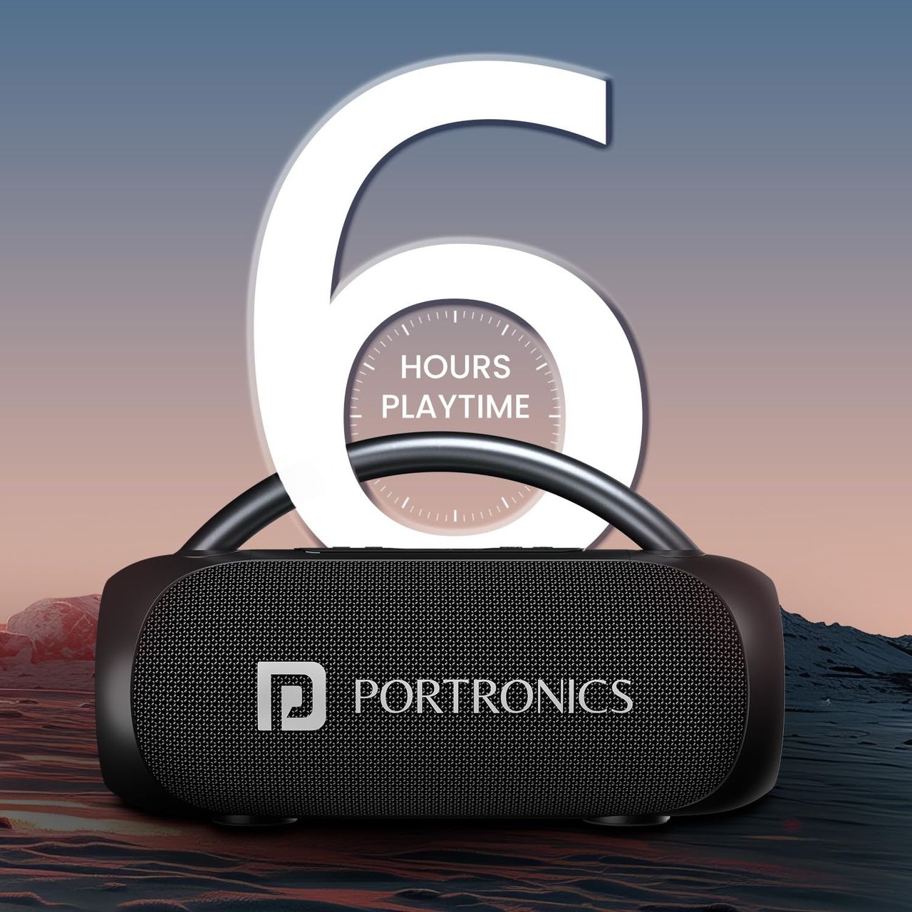 Portronics 30W Radiant 2 Portable Bluetooth Speaker | BT5.3v | Type-C | Black